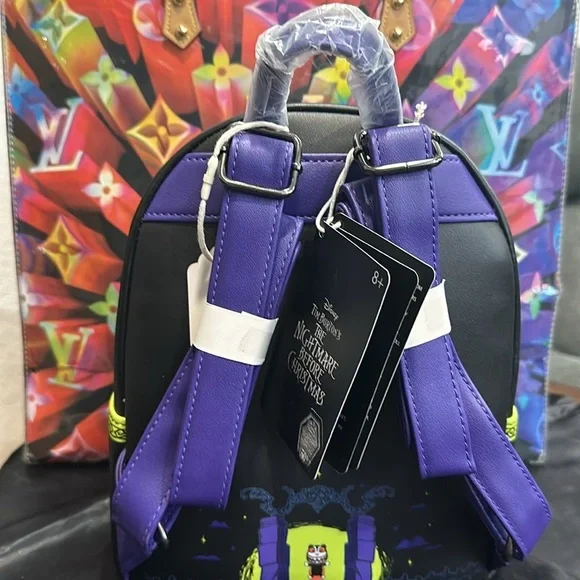 Loungefly The Nightmare Before Christmas Jack & Sally Pumpkins Mini Backpack NWT - Picture 5 of 6